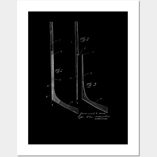 Hockey Stick Vintage Patent Drawing Posters and Art